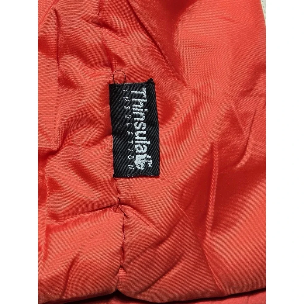 LL Bean Youth Ski Coat Jacket Thinsulate‎ Hooded Large 14/16 Red Gray